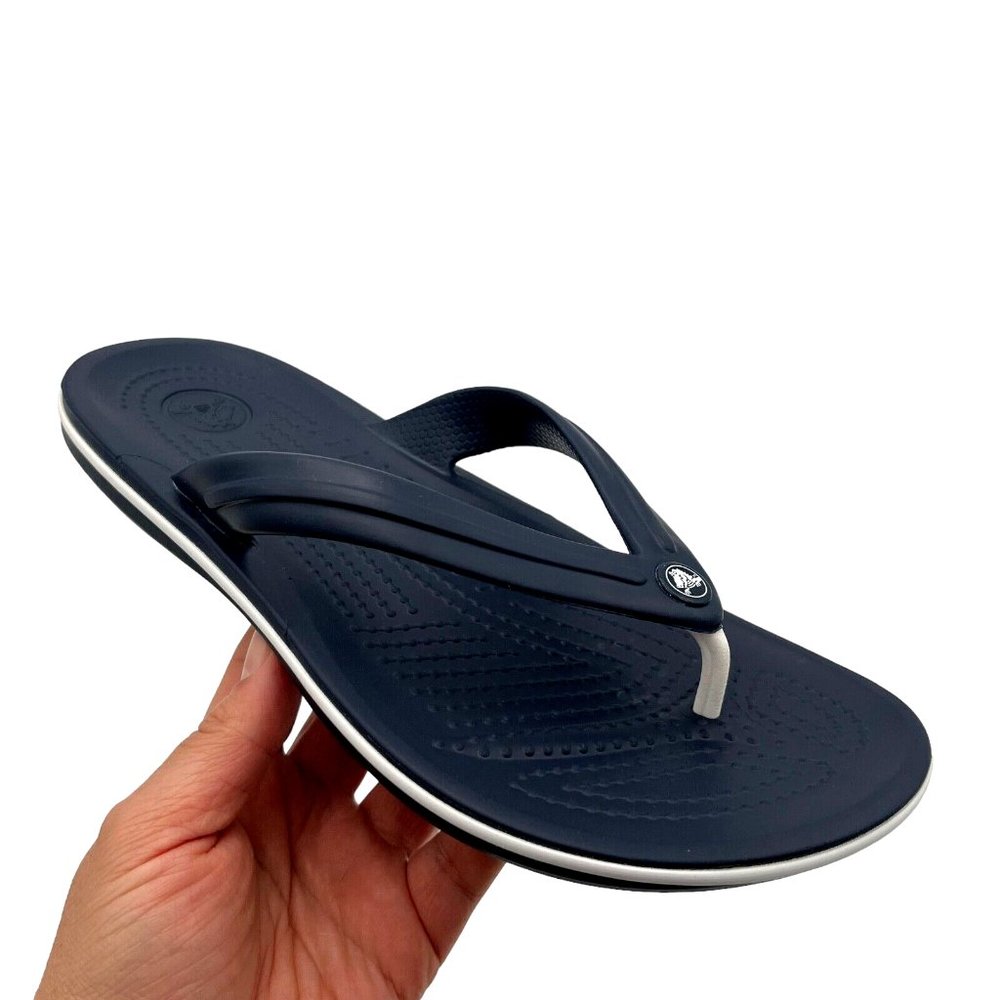 Crocs Men's Flip Flop Sandal Size 9 Navy Water Friendly Lightweight & Comfy